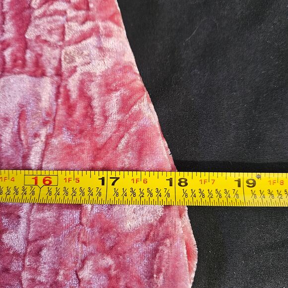 Crushed Velvet Dusty Rose Mini Dress Size M Y2K FairyGrunge Whimsigoth - Picture 5 of 7